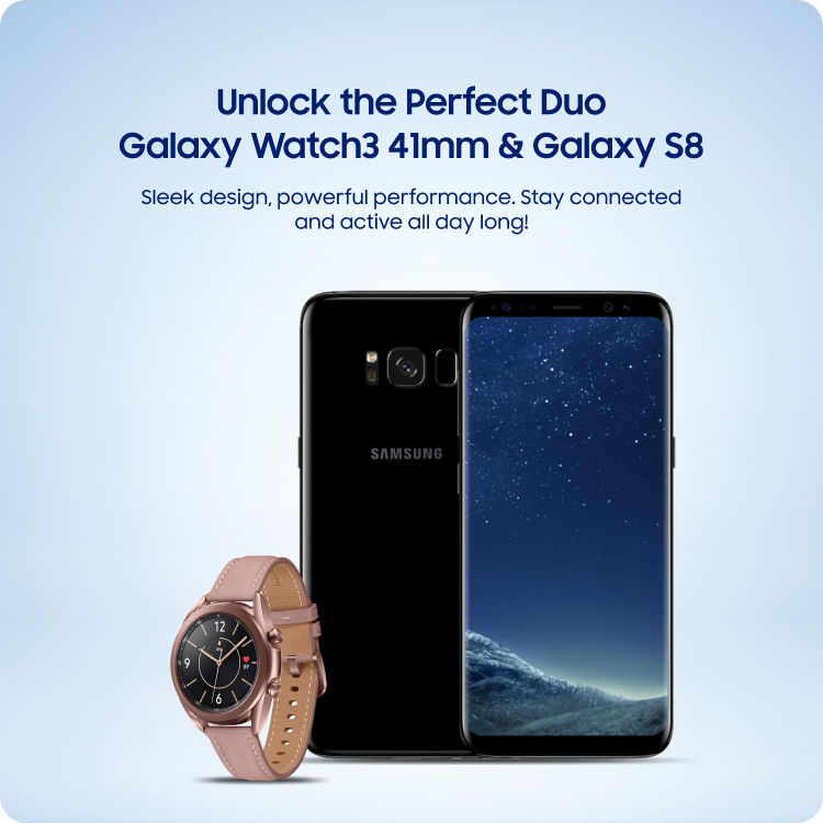 Bundle Samsung Galaxy watch 41 mm and Samsung Galaxy S8
