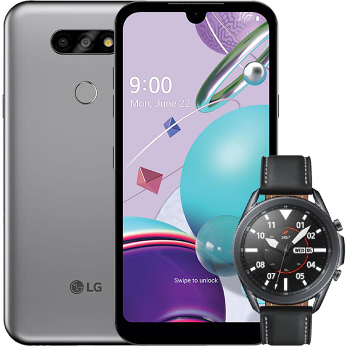 Samsung Galaxy Watch 3 45mm and LG K31 Samsung Galaxy Watch 3 45mm and LG K31