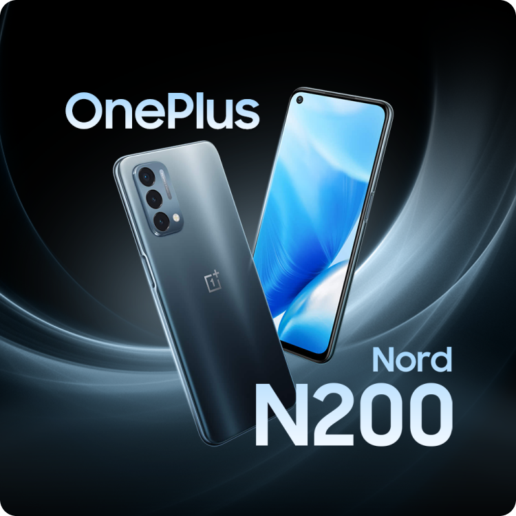 thumbnail image 2 of OnePlus Nord N200 5G 64GB - Unlocked Smartphone (Blue) - Open Box - Includes Charger 2 of 5